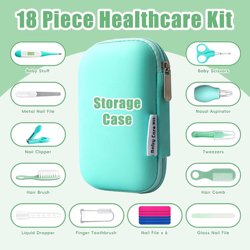 Set 18 1 Qunlions life Baby Grooming Kit for Boys Girls Safety Newborn Nursery Essentials Grooming Gift for First-time