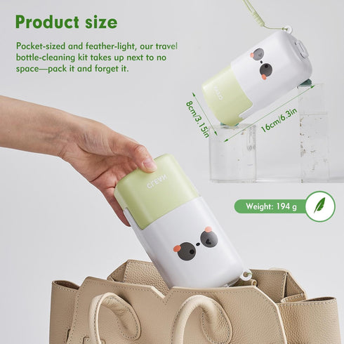 NONENDU Set 7 1 Set Baby Bottle Brush - Baby Bottle Cleaner Kit with Nipple Brush, Silicone Bottle Brush, Straw Cleaner