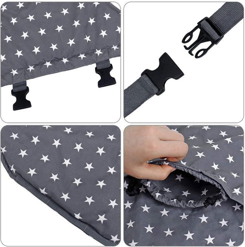 Pssopp Baby Chair Feeding Belt, Portable Adjustable Baby Travel High Chair Booster Safety Seat Strap Harness Belt(Grey