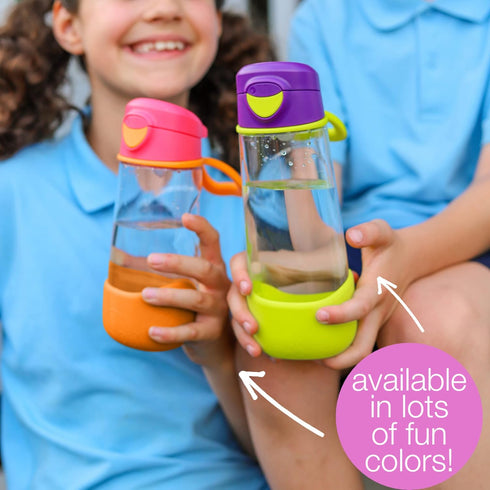b.box 15oz Sport Spout Bottle: Kids Water Bottle with Durable Tritan, Leak Proof, BPA Free (Lilac Pop)