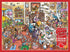 Cobble Hill 1000 Piece Puzzle - DoodleTown: Thanksgiving Togetherness with Sample Poster Included