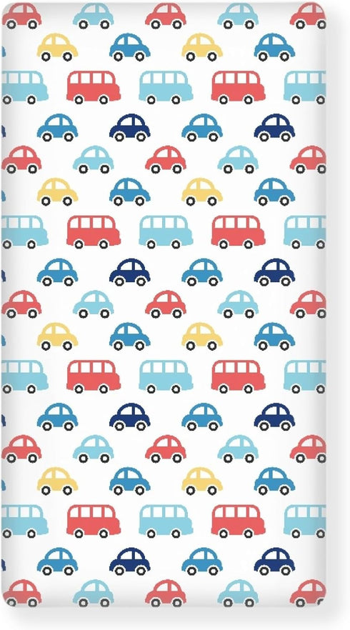 Winpema Colorful Cars Buses Fitted Crib Sheet Taxi Baby Crib Sheet Fit Standard