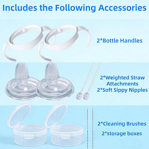 Generic 2Pack Sippy Cup Conversion Kit Compatible with Philips Avent Baby Bottle, Transition Kit with Silicone Sippy
