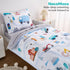 4-Piece Set Set Cars Toddler Bedding for Boys Girls- Soft & Skin Friendly Toddler Bed Includes Toddler Comforter, Flat