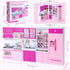 Mastom Playset 56PCS 3 4 5 6 Kitchen for Girls, Play Kitchen Toys for Dolls with Realistic Lights & Sounds, Kids