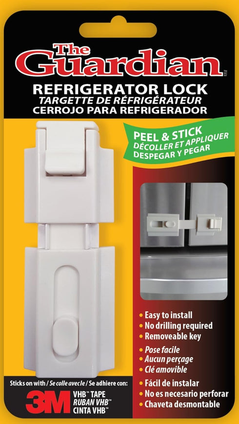 The Guardian Refrigerator Lock for Home Appliances, Black - Used for Infants and Special Needs Children