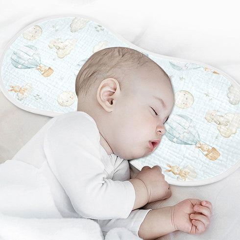 YYZZH 2 Pack 100% Hot Air Balloon Elephant Rabbit Bear Muslin Burp Cloths for Baby Cotton Baby Washcloths Bibs for Boy