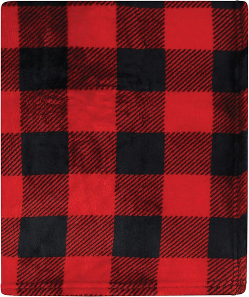 30x36 inches Hudson Baby Unisex Baby Silky Plush and Coral Fleece Blanket, Christmas Tree Truck