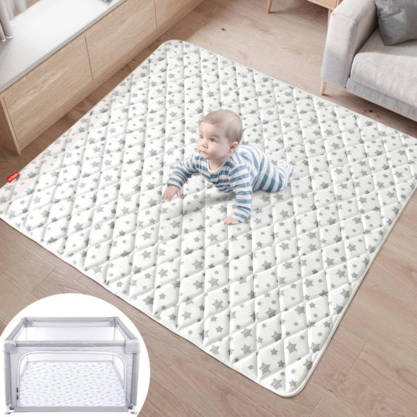 Moonsea Premium Foam Baby Play Mat, 71''x59'' Playpen Mat, One-Piece Crawling Mat
