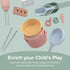 25 Inspire My Play Mini Silicone Building Bricks for Construction Play Bin - Creativity Sensory Bin Filler