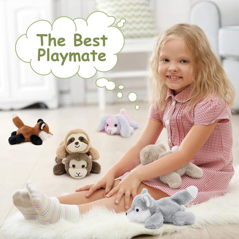 6 7 Inch Tezituor Pcs Stuffed Animals Bulk, Small Stuffed Woodland Plush Bulk, Cute Assorted Plushies Toy Gift for Kids