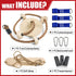 Tree Swing Climbing Rope 2 Pack with Platforms, Red Disc Swings Seat, Outdoor Playground Set Accessories, Khaki