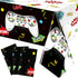 Tatuo 3 PCS Video Game Table Cover - Game Theme Plastic Table Cloth for Boys Girls Kids, 54 x 108 Inch (Cool Black)