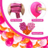 60PCS 12 inch Kelfara Pink and Orange Balloons Orange Hot Pink Light Pink Latex Balloons with Ribbons for Birthday Baby