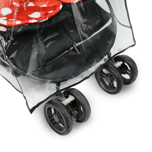 Ezkindheit Double Stroller Rain Cover - Universal Fit Weather Shield for Side by Side Baby Stroller, Waterproof