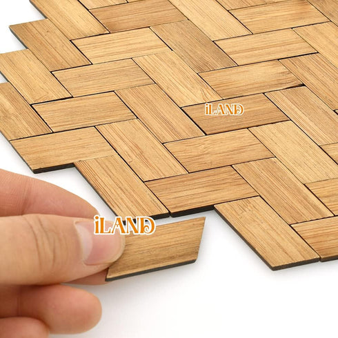240pcs 1:12 1/6 (240pcs iLAND Miniature Dollhouse Accessories, Varnished Dollhouse Flooring on Scale with Natural