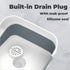 2.6 Gal(10L) GIMWA Collapsible Wash Basin for Baby Bottles, Gray Space-Saving Collapsible Dish Basin with Drain Plug