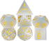 UDIXI Gemstone Dice Set | 7PCS Stone DND Dice with Gift Case for Dungeons and Dragons & MTG