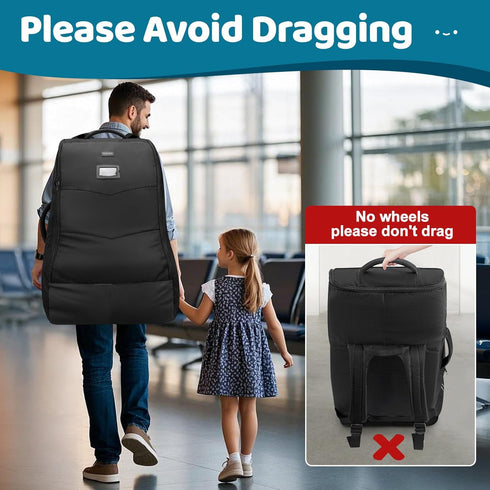 YOREPEK Car Seat Travel Bag for Airplane, Heavy Duty Car Seat Bags for Air Travel, Large Car Seat Carrier for Airport