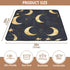 YETTASBIN 50 50 Inch Tummy Moons Stars Baby Play Mat for Floor x - Portable Soft Quilted Crawling Mat Waterproof