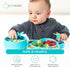 grabease Silicone Suction Plate for Baby & Toddler Self-Feeding, 6-Section Dish, BPA and Phthalates-Free