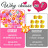 Diteryy 30 Pack Ducks-2.3 Inch Summer Valentines Rubber Bulk Floater Ducks for Ducking Assortment Rubber Duckies