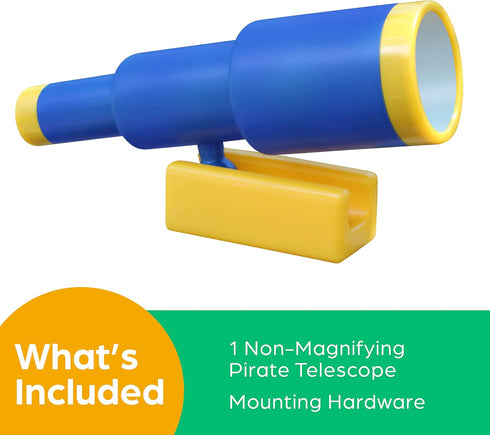 Playset, Set Jungle Gym Kingdom Playground Accessories - Pirate Ship Telescope for Kids - Plastic Attachment