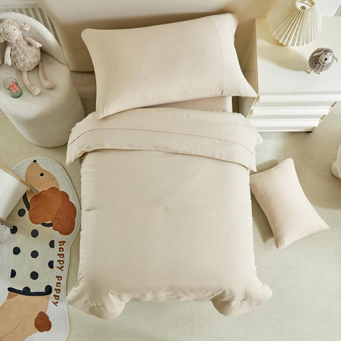 Set Set 5 Set Kids Comforter Sheet - Soft and Breathable Bed Includes Quilted Comforter, Fitted Sheet, Flat Top Sheet