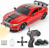 Liberty Imports RC Drift Car 1/16 2.4GHz 4WD Sport Racing Vehicle with LED Light, Batteries, Drift Tires (Red)