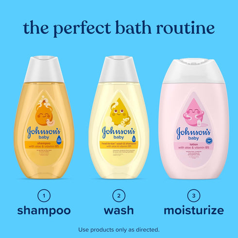 B5, 72 13.6 oz Johnson's Baby Lotion with Coconut Oil, Aloe Vera & Vitamin HR Hydration, Skin Moisturizer