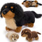 MorisMos Dachshund Stuffed Animal Plush Toys, 20'' Realistic Long Haired Dachshund Toys