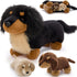 MorisMos Dachshund Stuffed Animal Plush Toys, 20'' Realistic Long Haired Dachshund Toys