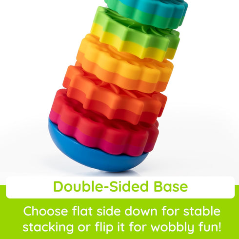 1+ Fat Brain Toys SpinAgain, Baby Stacking & Spinning Toys for Toddlers Ages