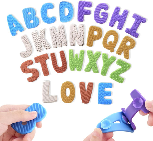 Alphabet ABC Learning Educational Toys - Textured Sensory Fidget Toys for Toddlers