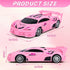 6 7 8-12,1/18 Pink Remote Control Car for Girls, Rechargeable High Speed Drift RC Cars Toys Gifts for Girl Age Super