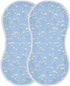 decor gift 4 Pack 22x11in Cotton Muslin Burp Cloth Breathable Daisy Flower Pastel Blue Baby spit up Cloth for Babies