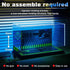 Lighted Display Case for 1/24 Scale Model Cars - No Assemble Acrylic Case with Lights and Leather Base