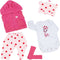 Reborn Baby Doll Clothes - 17-20 Inches Baby Girl Doll Outfit Accessories 5 Pieces Set