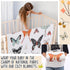 47 47 Inch Summer SmoothNovelty Butterfly Muslin Blanket x Warm Soft Cotton Muslin Swaddle Blanket, Boho Nursery