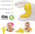 Banana Teether, Soothing Pain Relief Soft Silicone Train Baby Toothbrush, Teething Toys for Babies, Toddlers, Infants