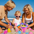 Fegalop 31PCS Set Set Beach Toys for Girls Kids, Collapsible Sand Bucket and Shovels with Watering Can, Ice Cream Cake