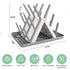 18 Countertop Large Baby Bottle Drying Rack, Space Saving Hooks Slope Travel Bottle Dryer with Removable Drip Tray