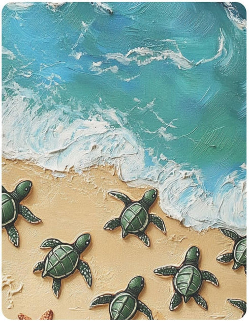 Vdsrup 39 27 5In Crib Sheets for Boys Girl Beach Turtles Neutral Mini Crib Mattress Sheets Fitted, Toddler Baby Sheets