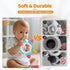 3-6-12 Baby Teething Ring Toy for Months, Silicone Infant Teether for Sore Gum Relief, Soothing Sensory Chew Toy, Ideal