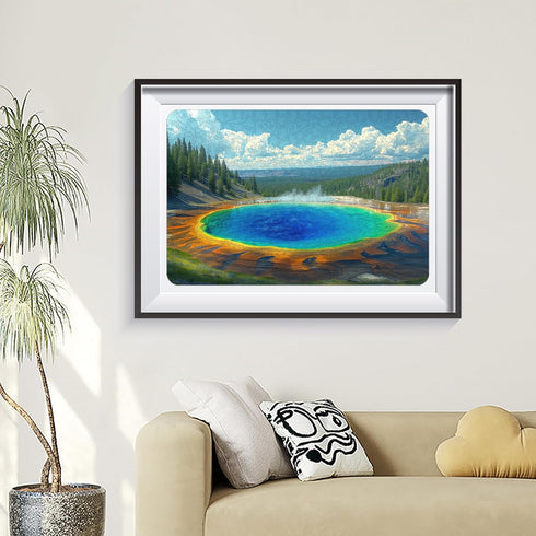 Wooden Puzzle for Adults, Yellowstone National Park Wooden Jigsaw Puzzle (19.8 * 13.2in-500pcs) for Family Game