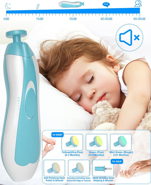 OTTOLIVES Baby Healthcare and Grooming Kit, 24 in 1 Electric Nail Trimmer Set for Newborn Infant Toddlers (0-3 Years+)