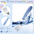 Chumia 9 Pieces Stainless Steel Toddler Forks, Kids Safe Utensils Set for Baby Self Feeding Training, Dishwasher Safe