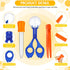 18 Pieces Fine Motor Skill Toys, 6 Handy Scoopers, 6 Jumbo Tweezers, 6 Rubber Tipped Droppers for Science Learning
