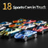 BoomCaCa 18 3-10 Toy Truck Transport Car Carrier - Sport Cars in Truck Toys, Toys for Boys and Girls Age yrs Old, Ideal