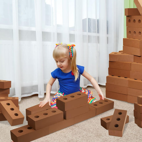 10 8 4 2.4 Deekin Pcs Foam Brick Building Blocks for Kids Thick Blocks Foam Large Fake Brick Construction Toy